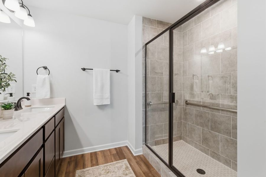 Furnished interior in a model home at Silver Leaf in Dawsonville (Image 35).