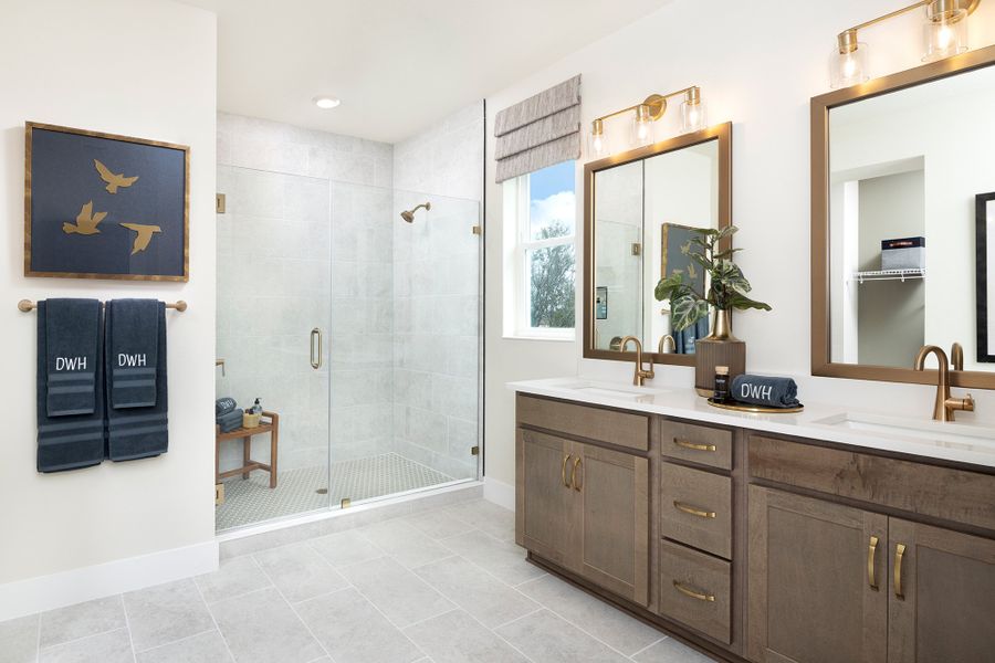Furnished interior in a model home at North River Ranch – Garden Series in Parrish (Image 31).