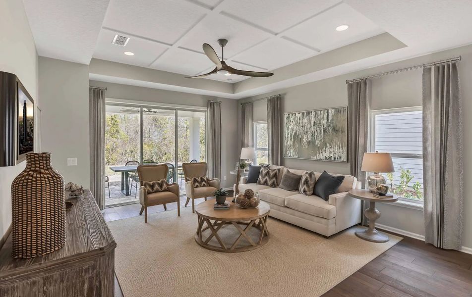 Furnished interior in a model home at Wilford Preserve 50' in Orange Park (Image 10).