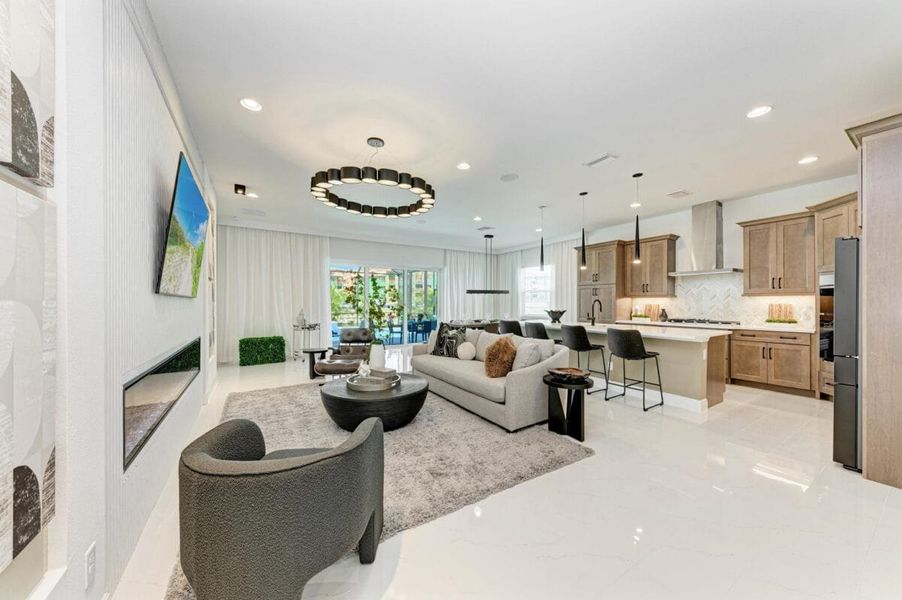 Furnished interior in a model home at Inspiration at Watercolor Place in Bradenton (Image 211).