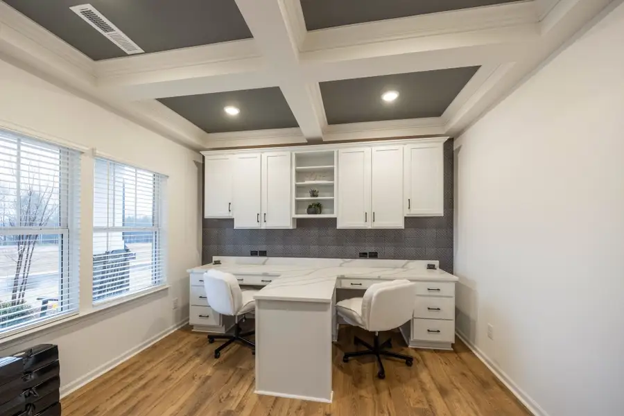 Furnished interior in a model home at Huntington Hills in Lincolnton (Image 10).