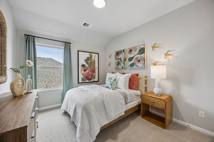 Bedroom in the Oak Model Home by Trophy Signature Homes