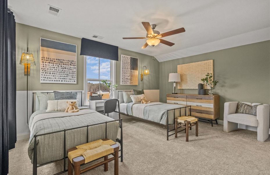 Furnished interior in a model home at Southport Meadows in Southport (Image 5).