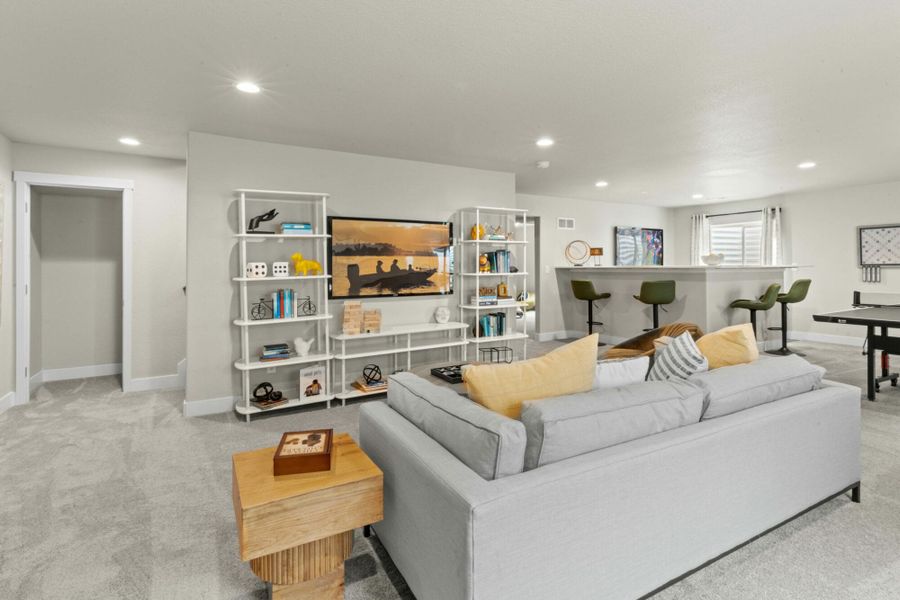 Furnished interior in a model home at Hidden Valley – Clover Collection in Severance (Image 28).