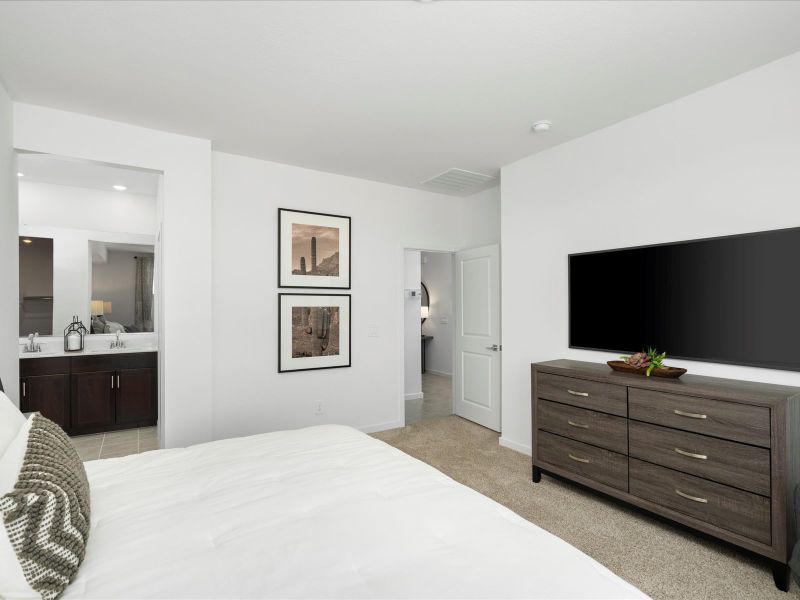 Primary Bedroom in Cedar Floorplan at Silva Farms