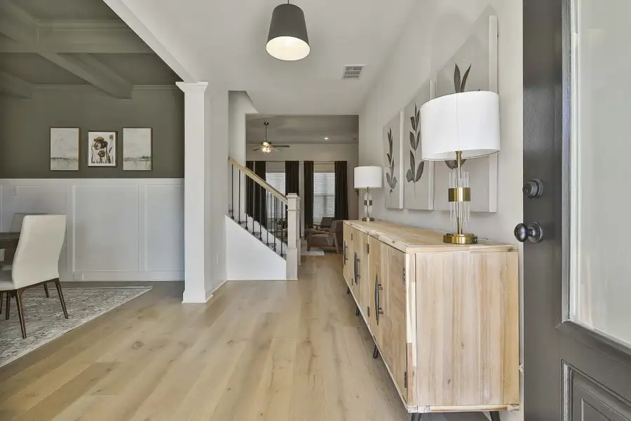 Furnished interior in a model home at Ellerbe in Newnan (Image 4).