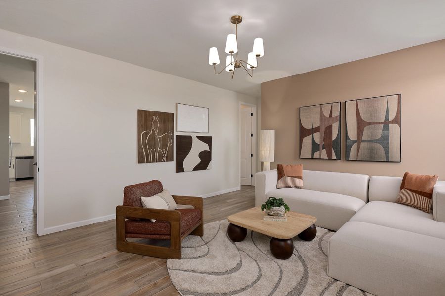 Furnished interior in a model home at Visara in Surprise (Image 9). Furnished interior in a model home at Visara in Surprise (Image 9).