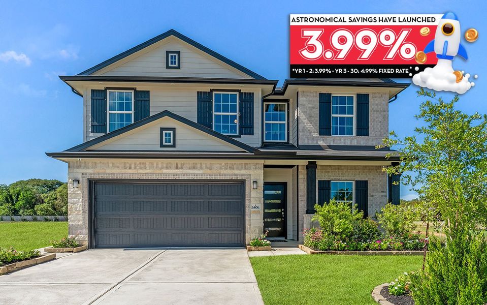 Front exterior of a home in the Steed Landing community, located in Texas City, TX (Image 1). Front exterior of a home in the Steed Landing community, located in Texas City, TX (Image 1).