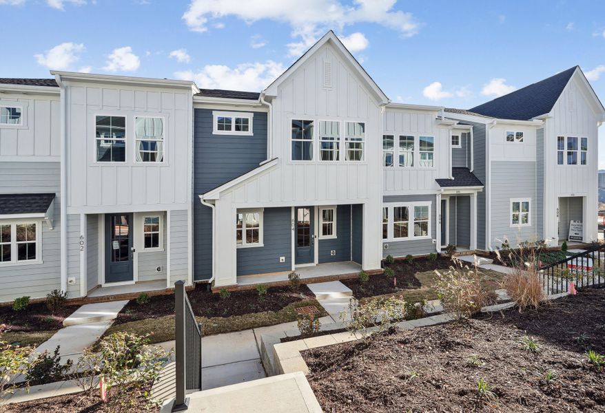 Front exterior of a home in the Mews at Holding Village community, located in Wake Forest, NC (Image 3).