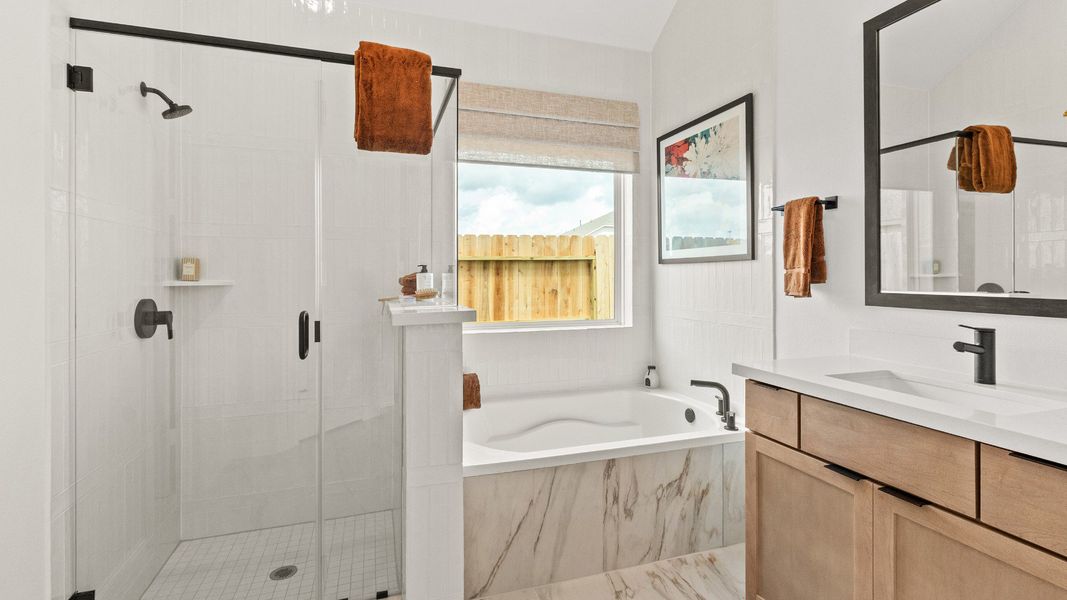 Furnished interior in a model home at Azalea in Fulshear (Image 25).
