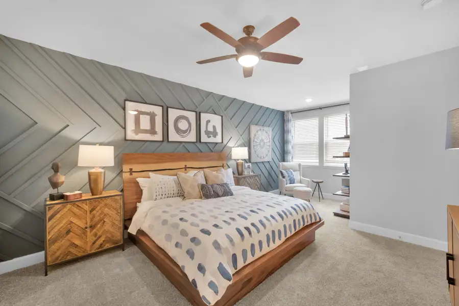 Furnished interior in a model home at Gatherings® at Westview in Houston (Image 7).