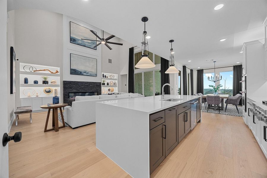 Furnished interior in a model home at Lakeside at Tessera - 50' in Lago Vista (Image 18). Furnished interior in a model home at Lakeside at Tessera - 50' in Lago Vista (Image 18).