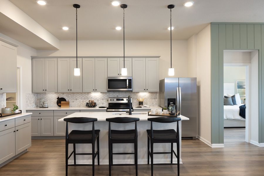 Furnished interior in a model home at Venado Crossing in Cibolo (Image 9).