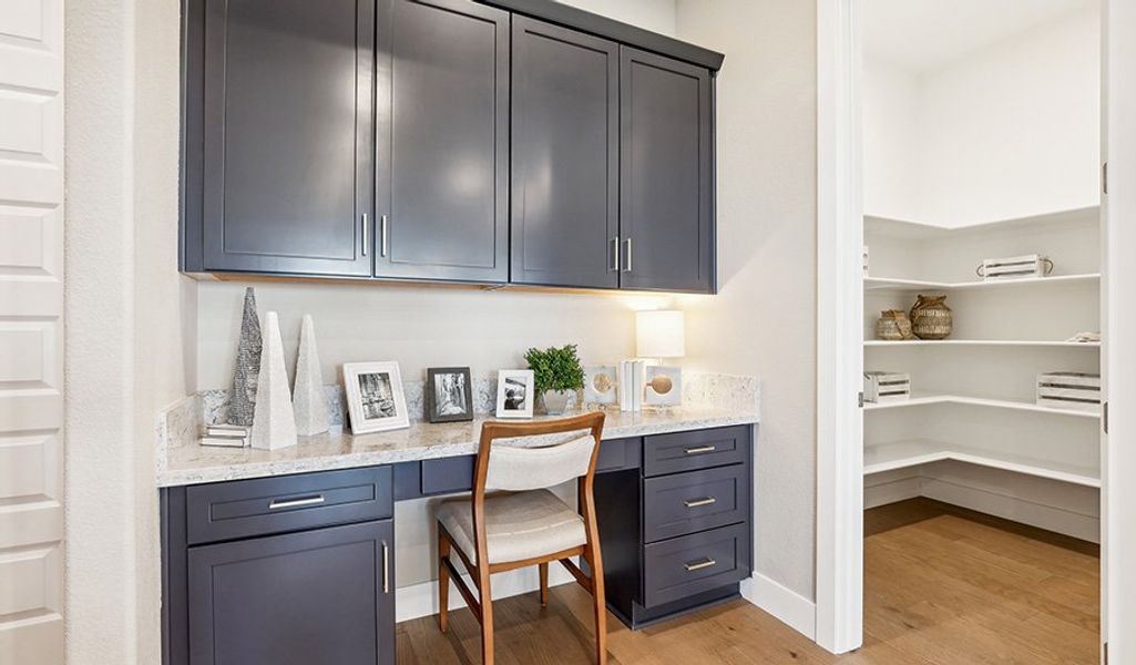 Furnished interior in a model home at Peaceful Ridge in Colorado Springs (Image 4).