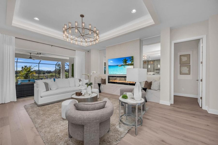 Furnished interior in a model home at Legends Bay in Bradenton (Image 210).