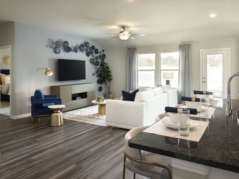 Furnished interior in a model home at Morgan Farms in Josephine (Image 6).