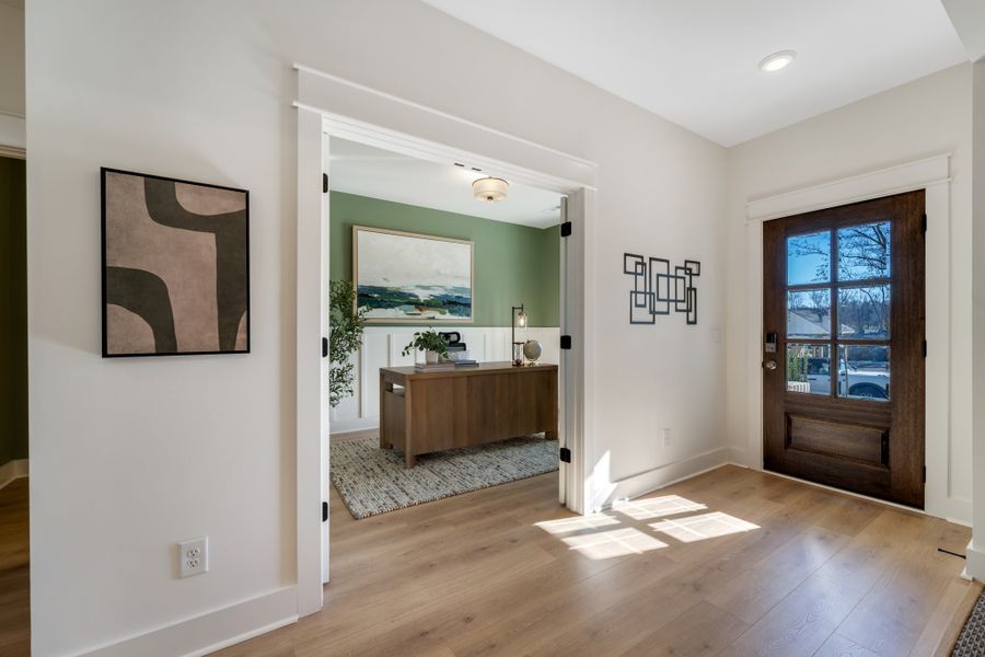 Furnished interior in a model home at Brush Creek in Fairview (Image 4).