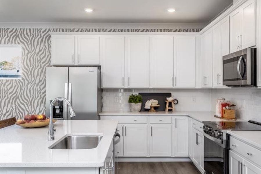 Furnished interior in a model home at Black Forest Pointe in Benson (Image 19).