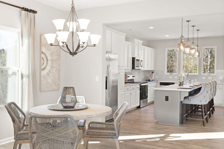 Furnished interior in a model home at Haven at Rocky River in Concord (Image 27).