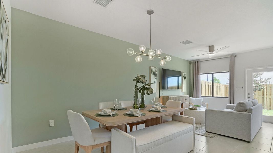 Furnished interior in a model home at Juniper Cove in Homestead (Image 12).