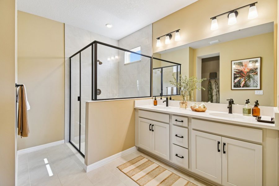 Furnished interior in a model home at Oakfield at Mount Dora Cottage Series in Mount Dora (Image 24).