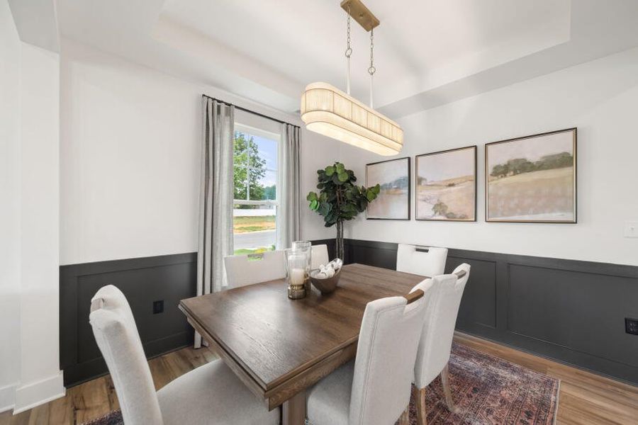 Furnished interior in a model home at Hayes Village in Greensboro (Image 12).