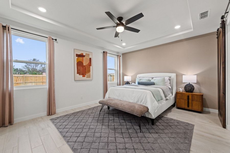 Furnished interior in a model home at Monte Cielo in Weslaco (Image 36).