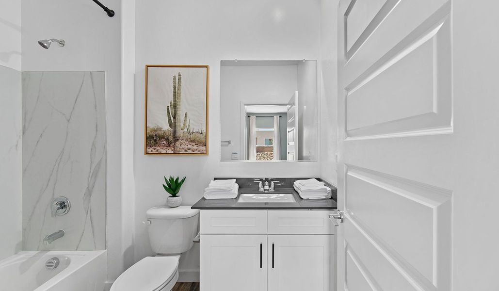Furnished interior in a model home at Solterra in Green Valley (Image 33).