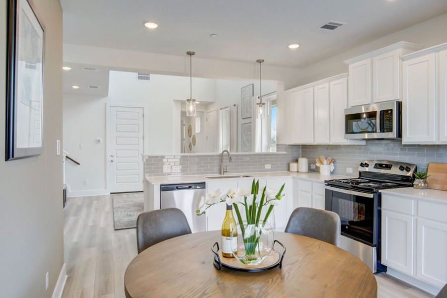 Furnished interior in a model home at Avery Centre in Round Rock (Image 15).