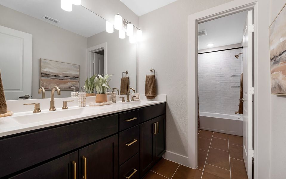 Furnished interior in a model home at Westridge in McKinney (Image 26).