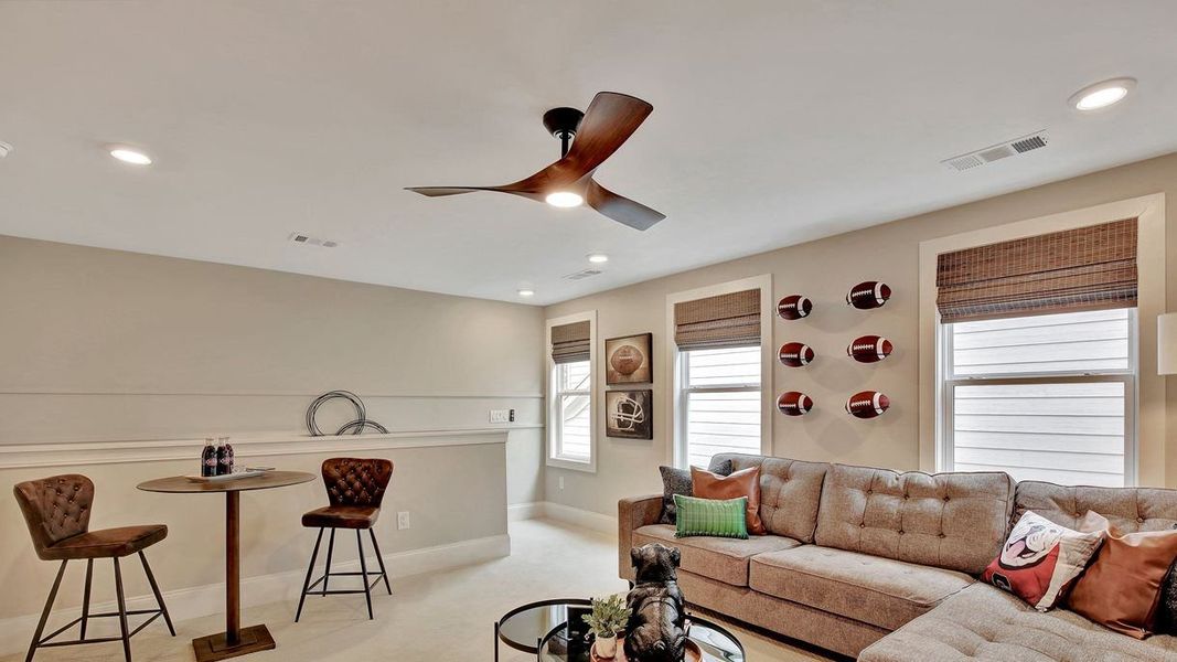 Furnished interior in a model home at Salt Grass at Ward Creek in Panama City Beach (Image 19). Furnished interior in a model home at Salt Grass at Ward Creek in Panama City Beach (Image 19).