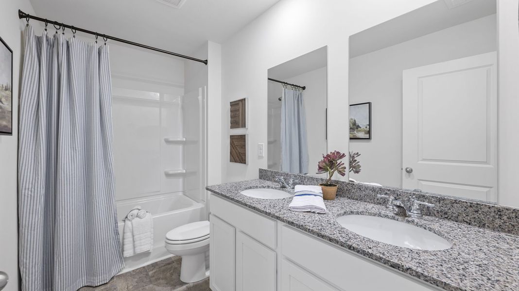 Furnished interior in a model home at Fox Hollow in Dalton (Image 26).