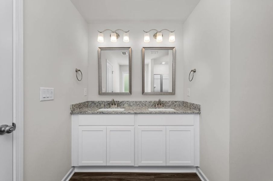 Furnished interior in a model home at Portrait Hills in Aiken (Image 23).