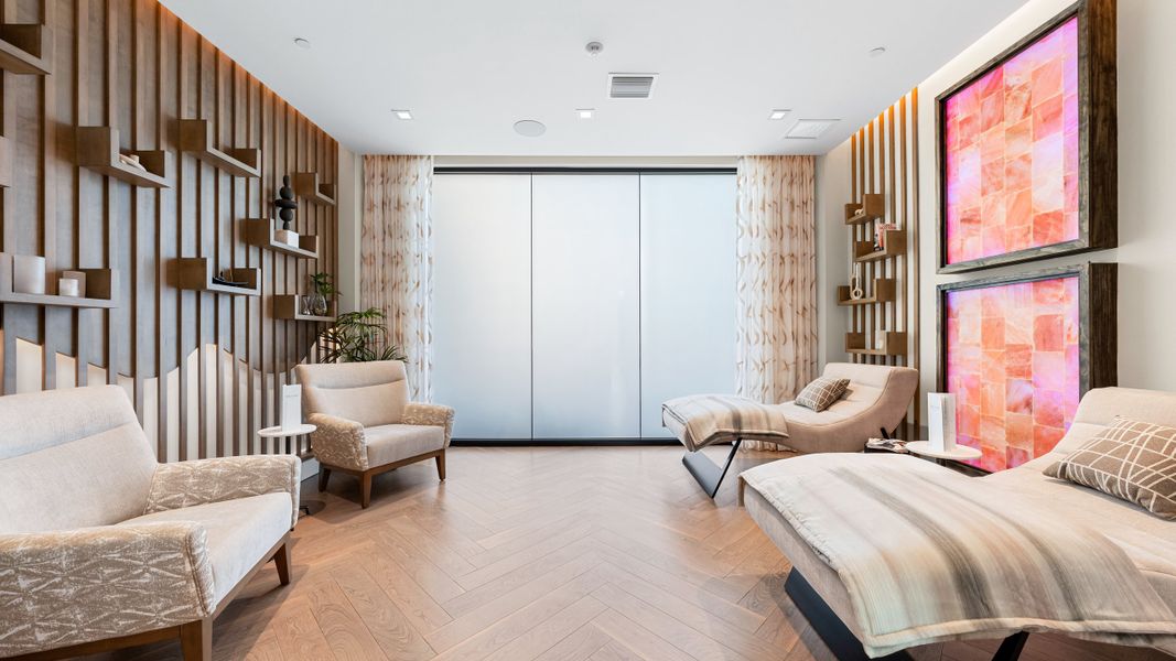 Furnished interior in a model home at Esplanade at Wellen Park Condos in Englewood (Image 3).