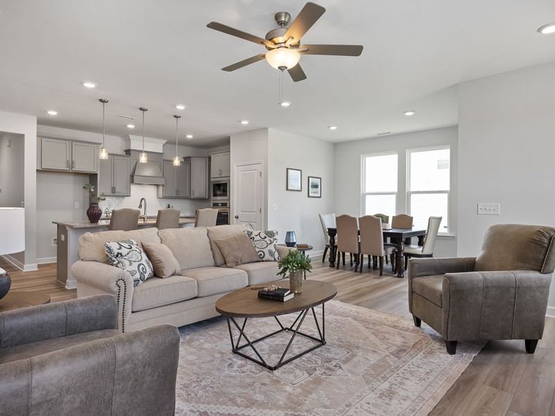 Furnished interior in a model home at Retreat at North Main in Lillington (Image 32).