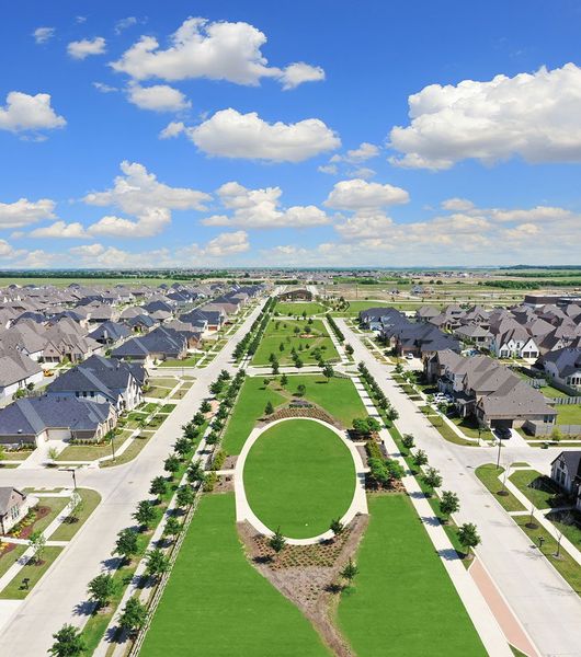 Aerial view of the Harvest community in Northlake, TX, showing layout and nearby surroundings (Image 4). Aerial view of the Harvest community in Northlake, TX, showing layout and nearby surroundings (Image 4).