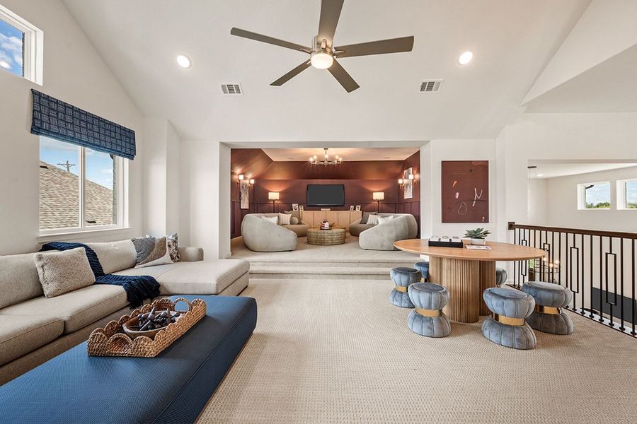 Furnished interior in a model home at Meadow Run in Melissa (Image 17). Furnished interior in a model home at Meadow Run in Melissa (Image 17).