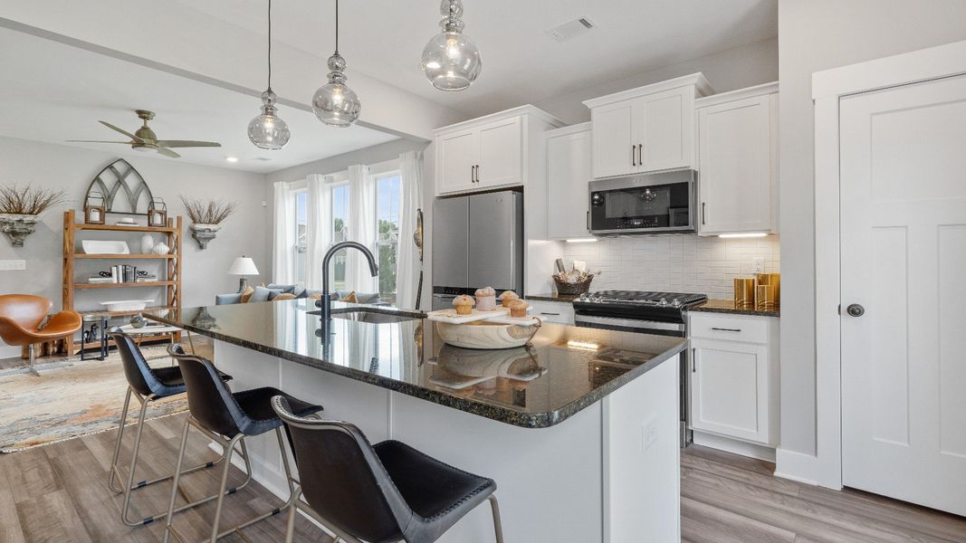 Furnished interior in a model home at Hinson Farm in Fountain Inn (Image 19).