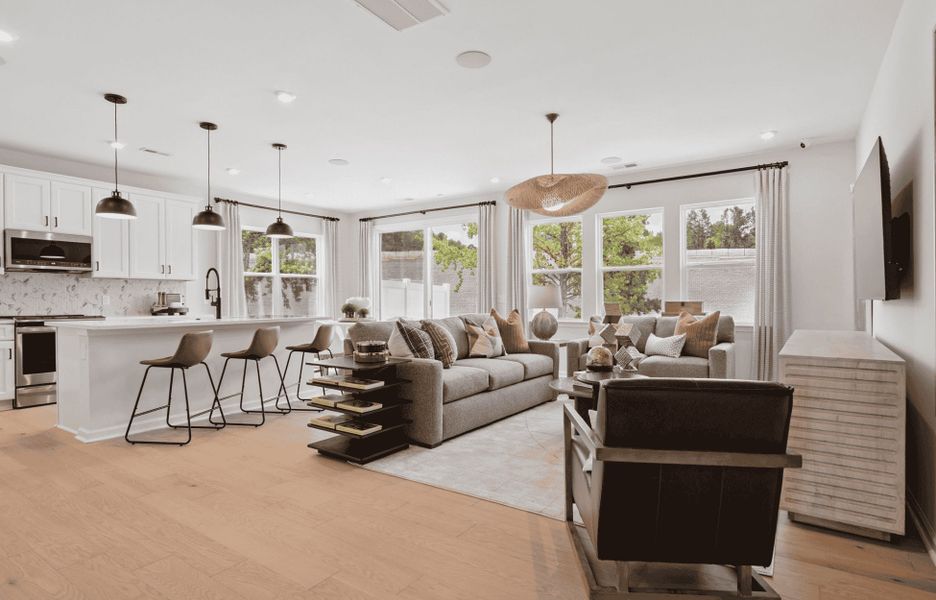 Furnished interior in a model home at Millstone in Cramerton (Image 16).