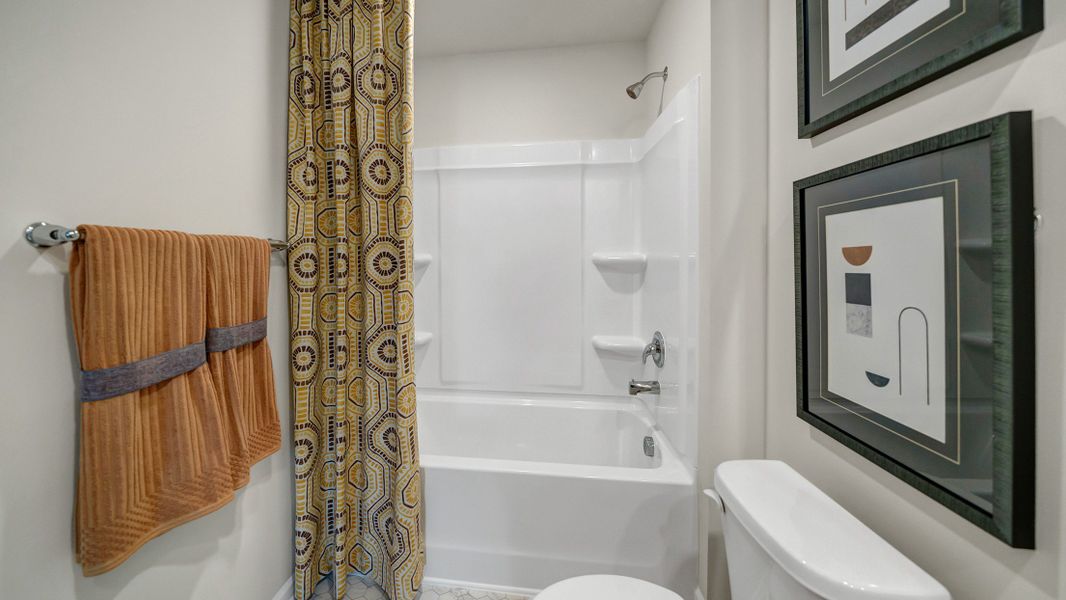 Furnished interior in a model home at South Haven in Camden (Image 42).