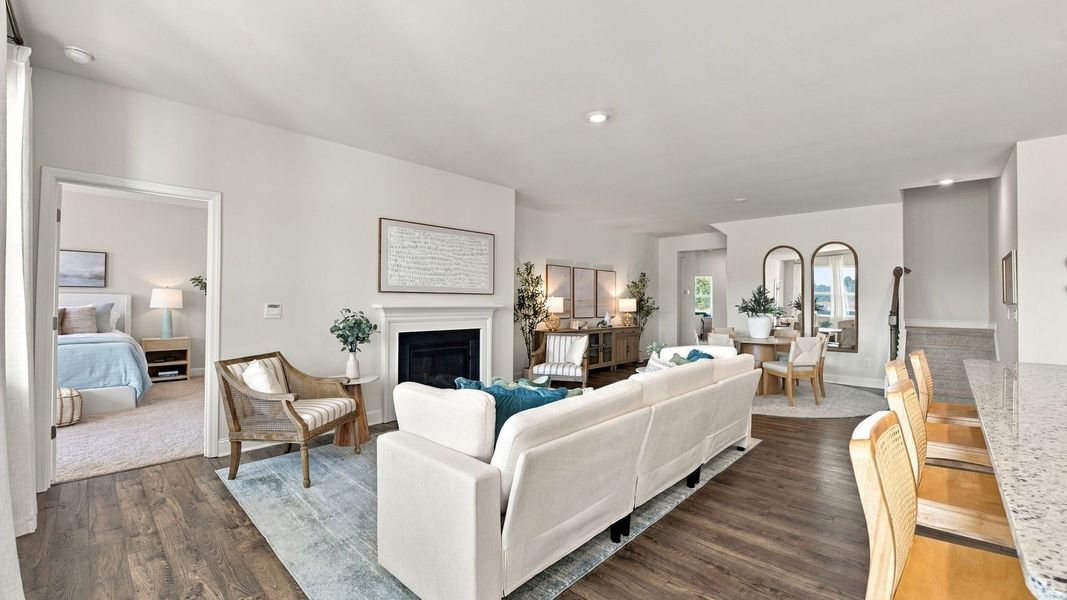 Furnished interior in a model home at West New Bern in New Bern (Image 15).