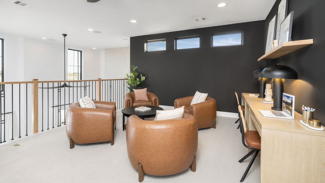 Furnished interior in a model home at The Heights at Uptown Celina 40'/45' in Celina (Image 12).