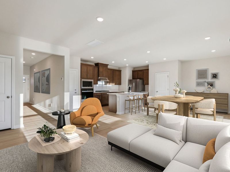 Furnished interior in a model home at Country Lane - Classic Series in Clayton (Image 6).