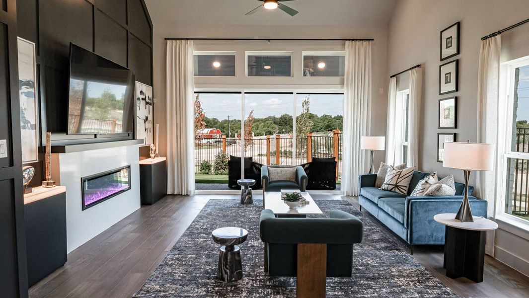 Furnished interior in a model home at Trails at Cottonwood Creek in Rowlett (Image 5). Furnished interior in a model home at Trails at Cottonwood Creek in Rowlett (Image 5).