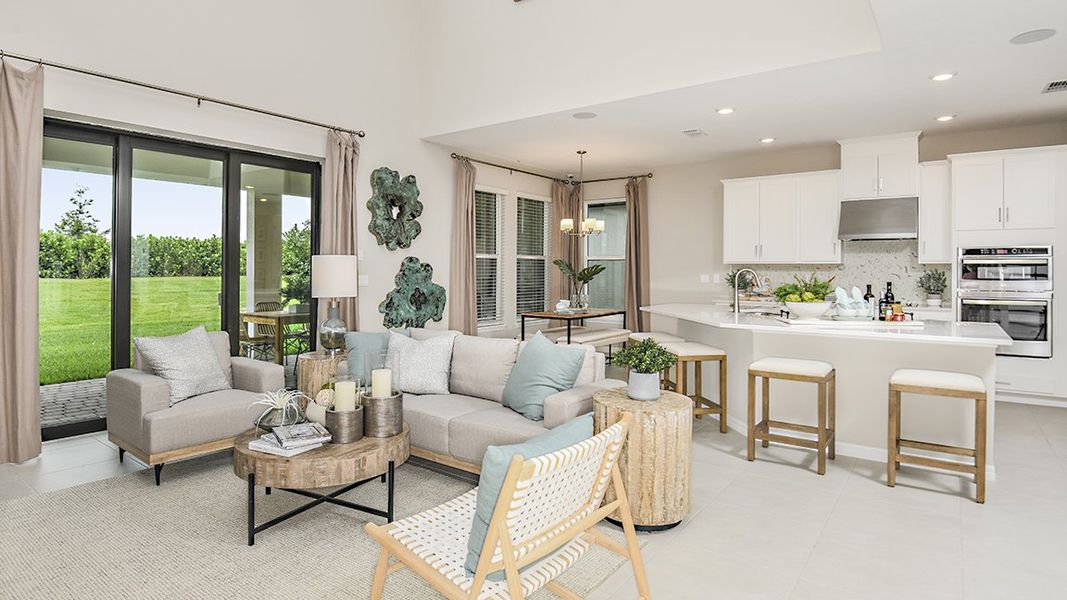 Furnished interior in a model home at The Cove at West Port in Port Charlotte (Image 38). Furnished interior in a model home at The Cove at West Port in Port Charlotte (Image 38).