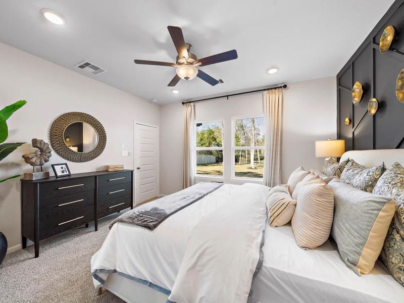 Furnished interior in a model home at Saddle Creek Ranch in Cibolo (Image 13).