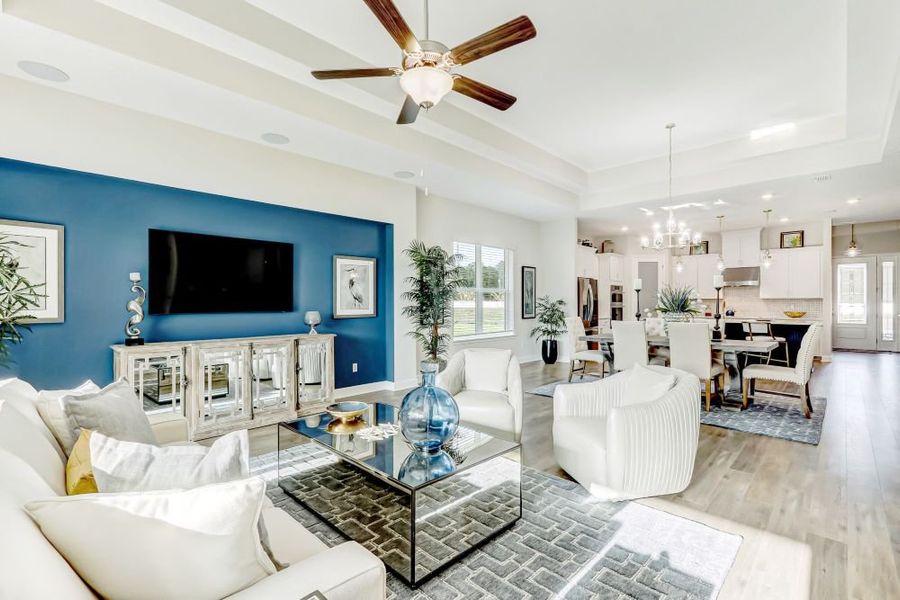 Furnished interior in a model home at Katie Cove in Jacksonville (Image 24).