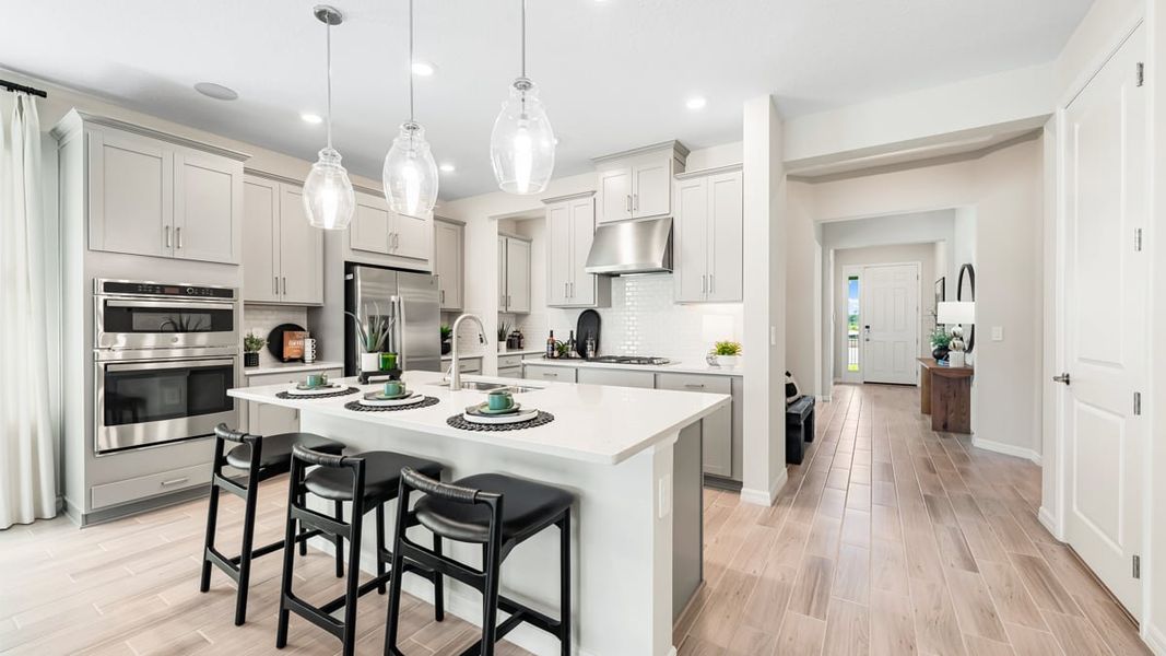 Furnished interior in a model home at Firethorn in Parrish (Image 25).