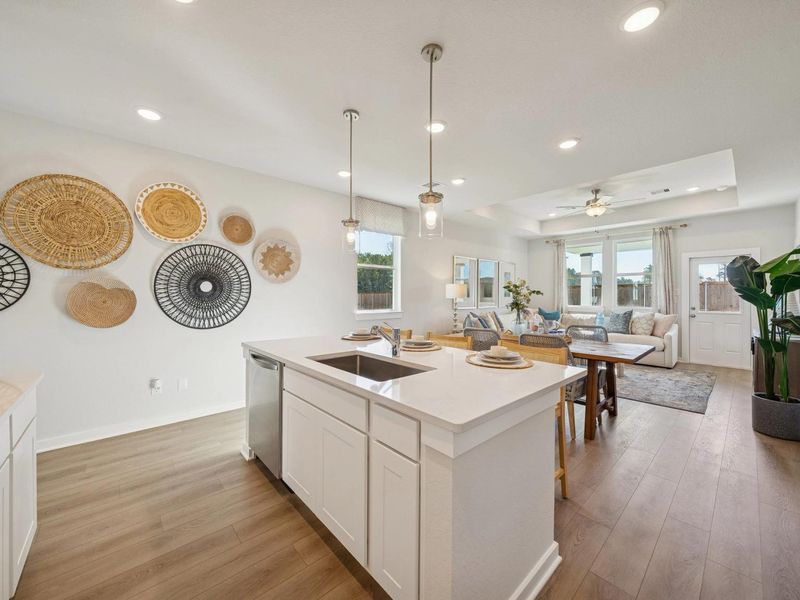 Furnished interior in a model home at Spring Branch Crossing in Conroe (Image 14).