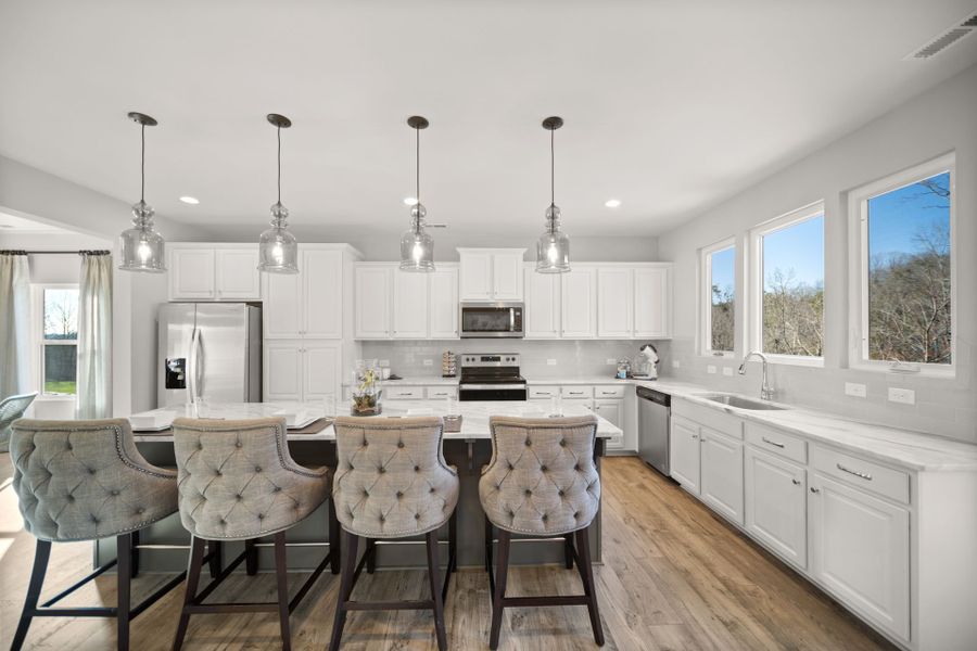 Furnished interior in a model home at Haven at Rocky River in Concord (Image 29).